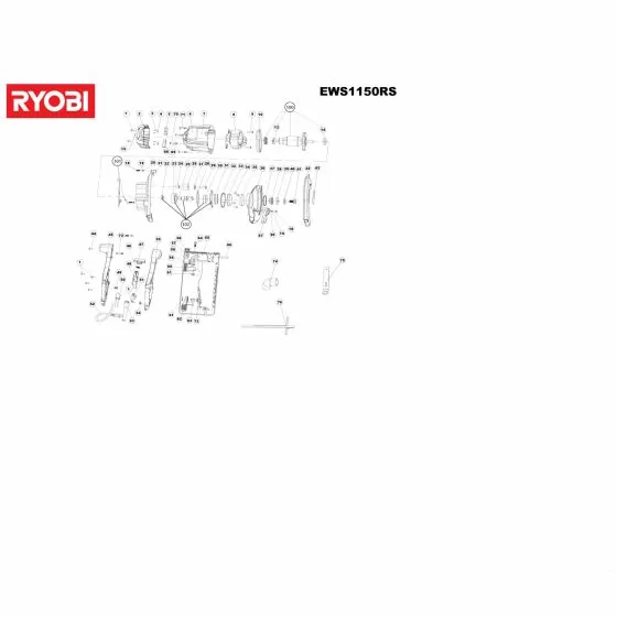 Ryobi EWS1150RS Spare Parts List Type: 5133000552